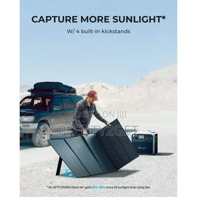 BLUETTI 350W Portable Solar Panel, 23.4% High Conversion Efficiency