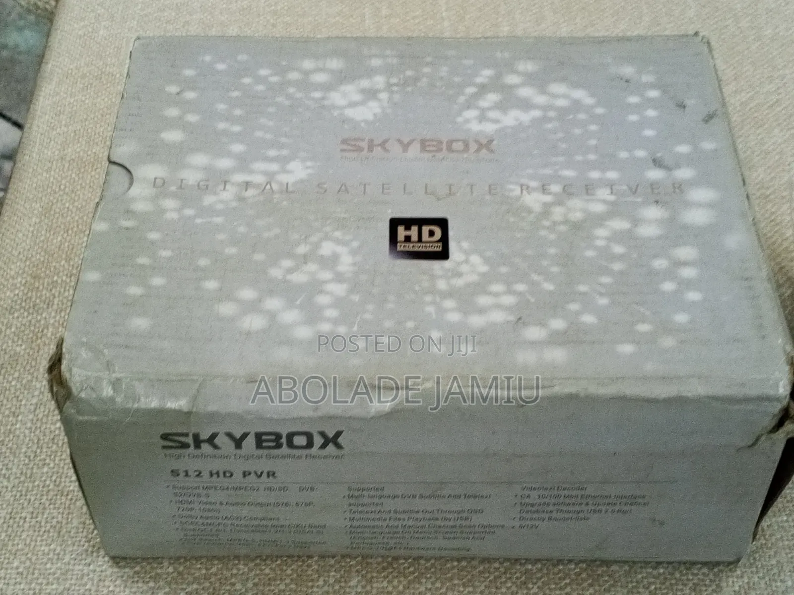 SKYBOX Digital Satellite Receiver Model: S12 HD PVR