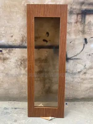 HDF Mahogany Glass Door