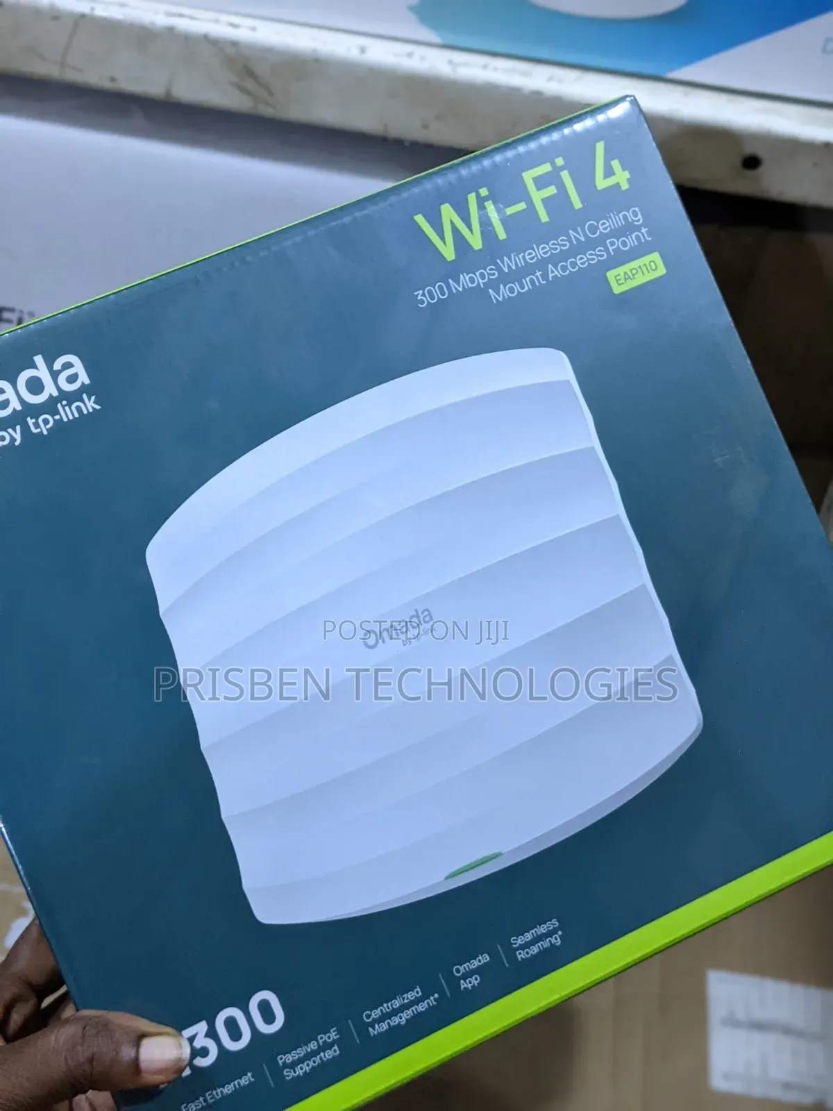 TP-Link Omada EAP110, 300 MBPS Wireless N Ceiling Mount Access Point.