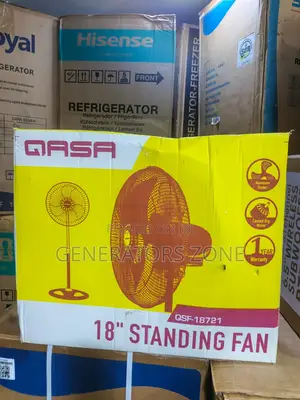 QASA 18-Inch Standing Fan With Aluminium Blade Design