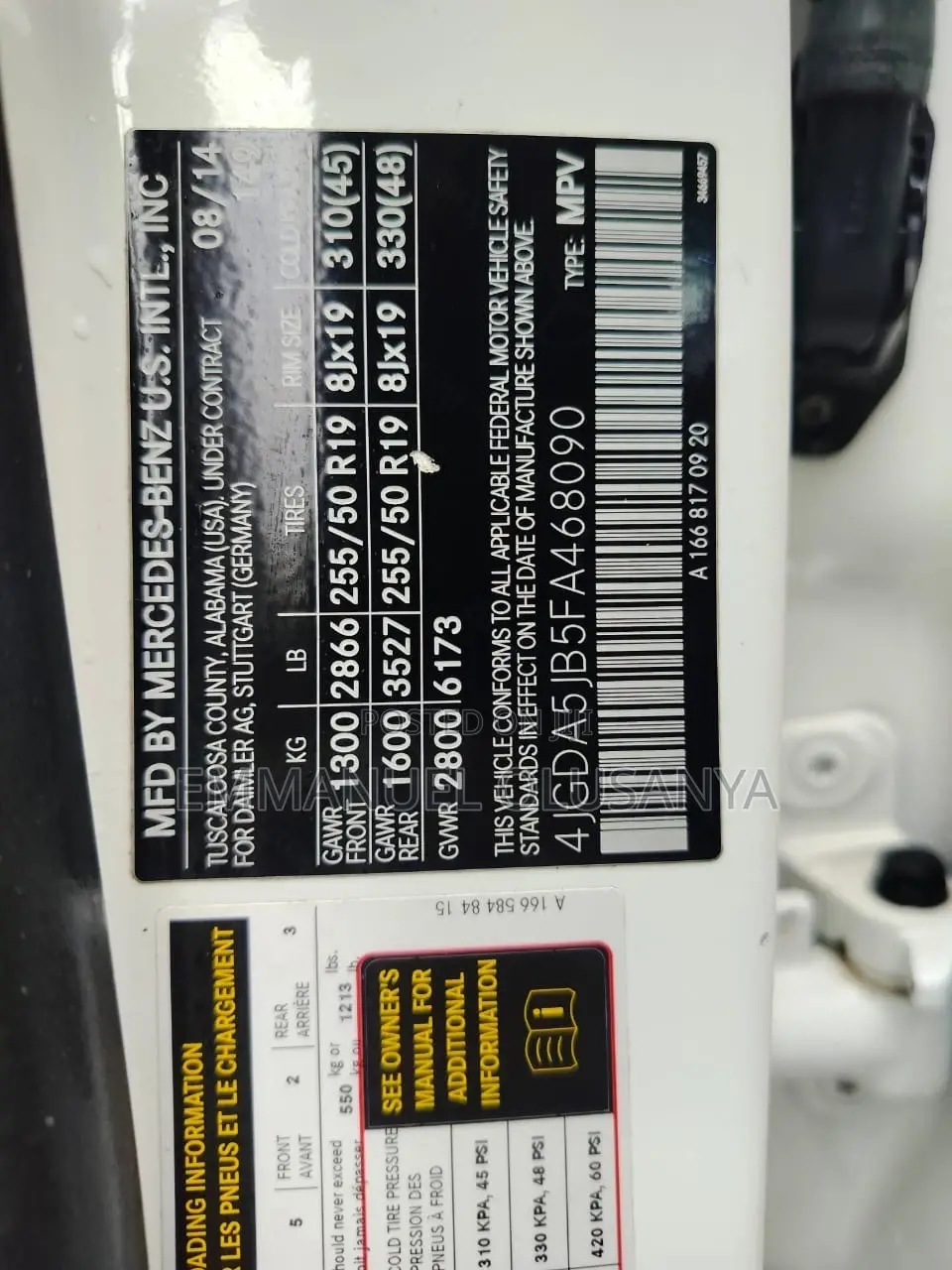 Mercedes-Benz M Class 2015 White