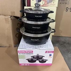 6pcs Cookware Non Stick Pot-Color Red