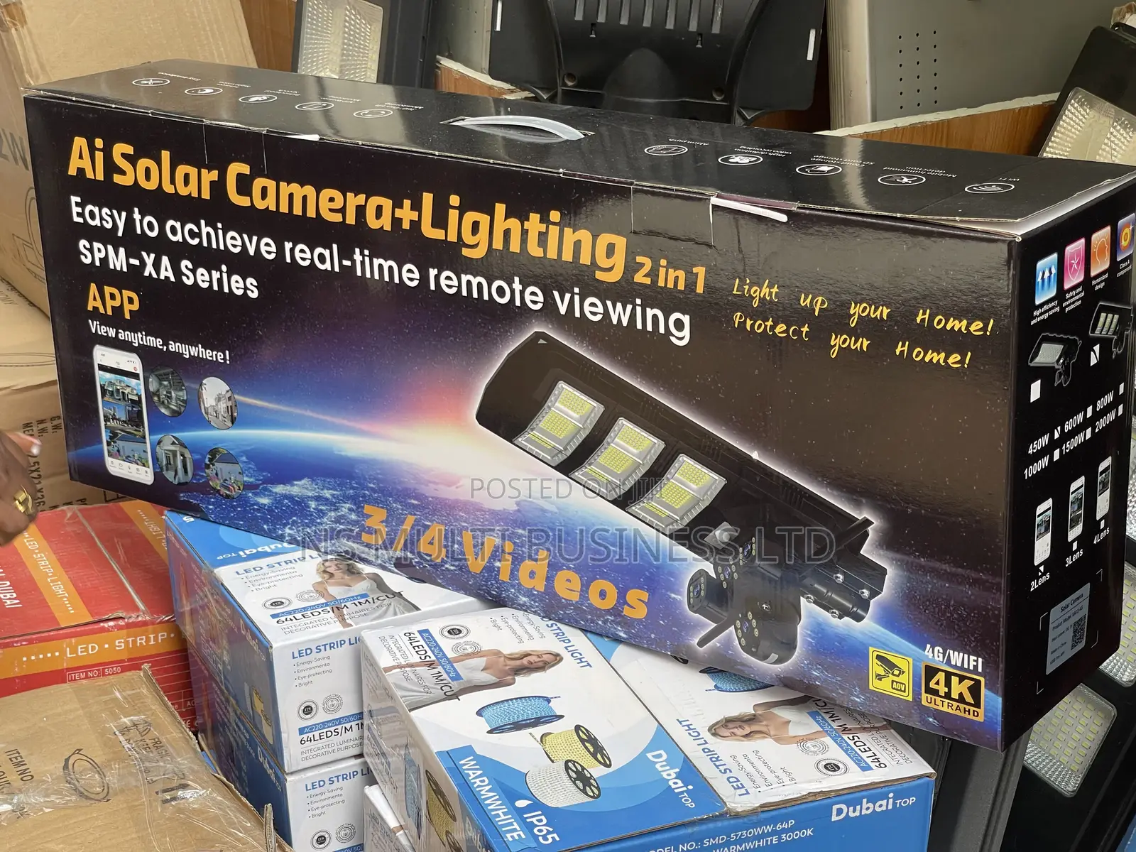 Triple Lens Solar Street Light With Camera