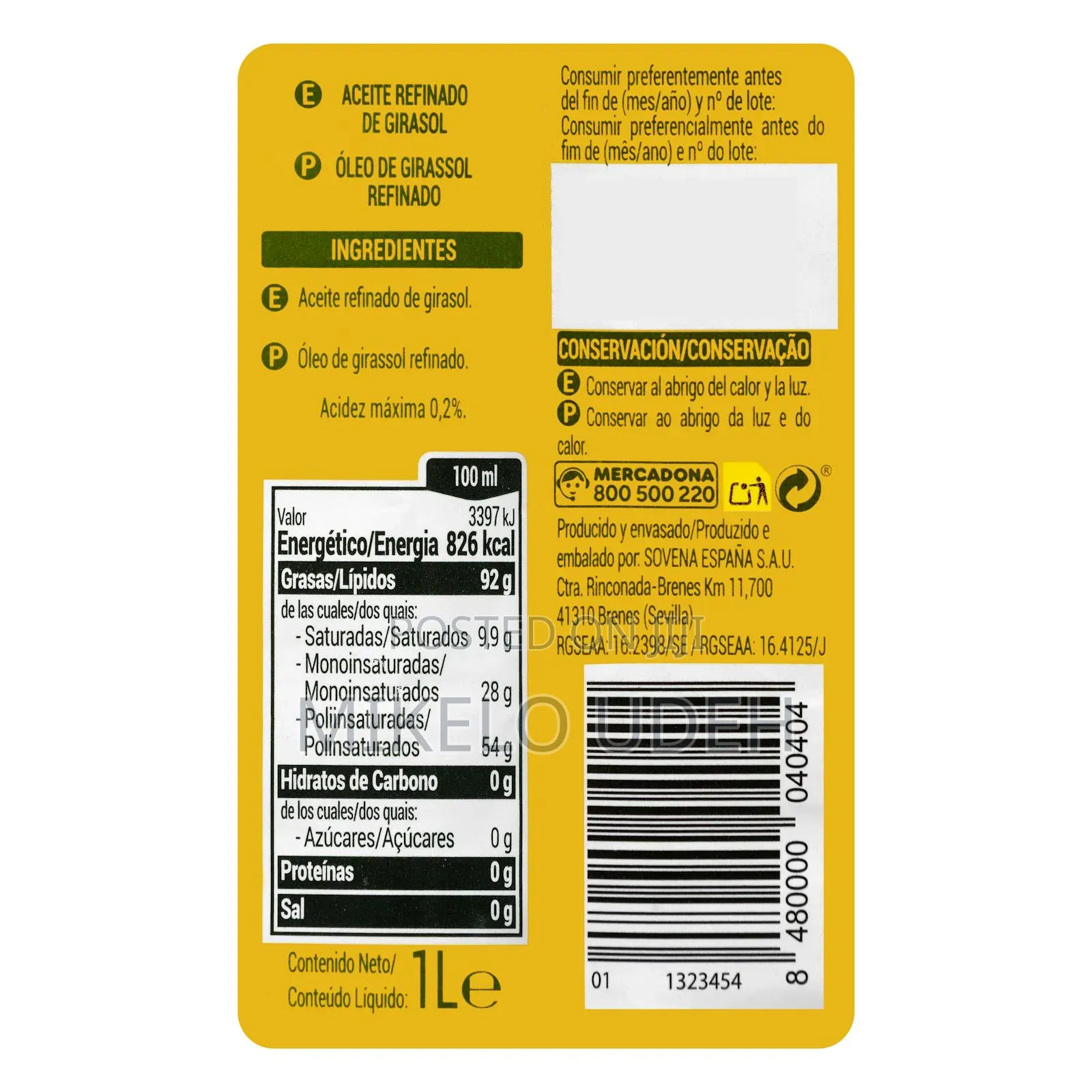 Premium Sunflower Oil.