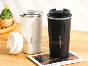 Stainless Steel Insulated Double Wall Vacuum Coffee Mug With Lid .H