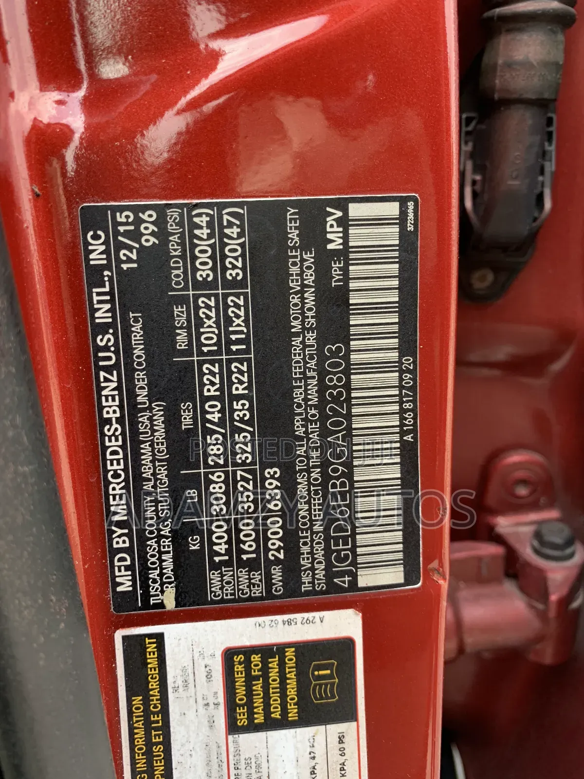 Mercedes-Benz GLE-Class 2017 Red