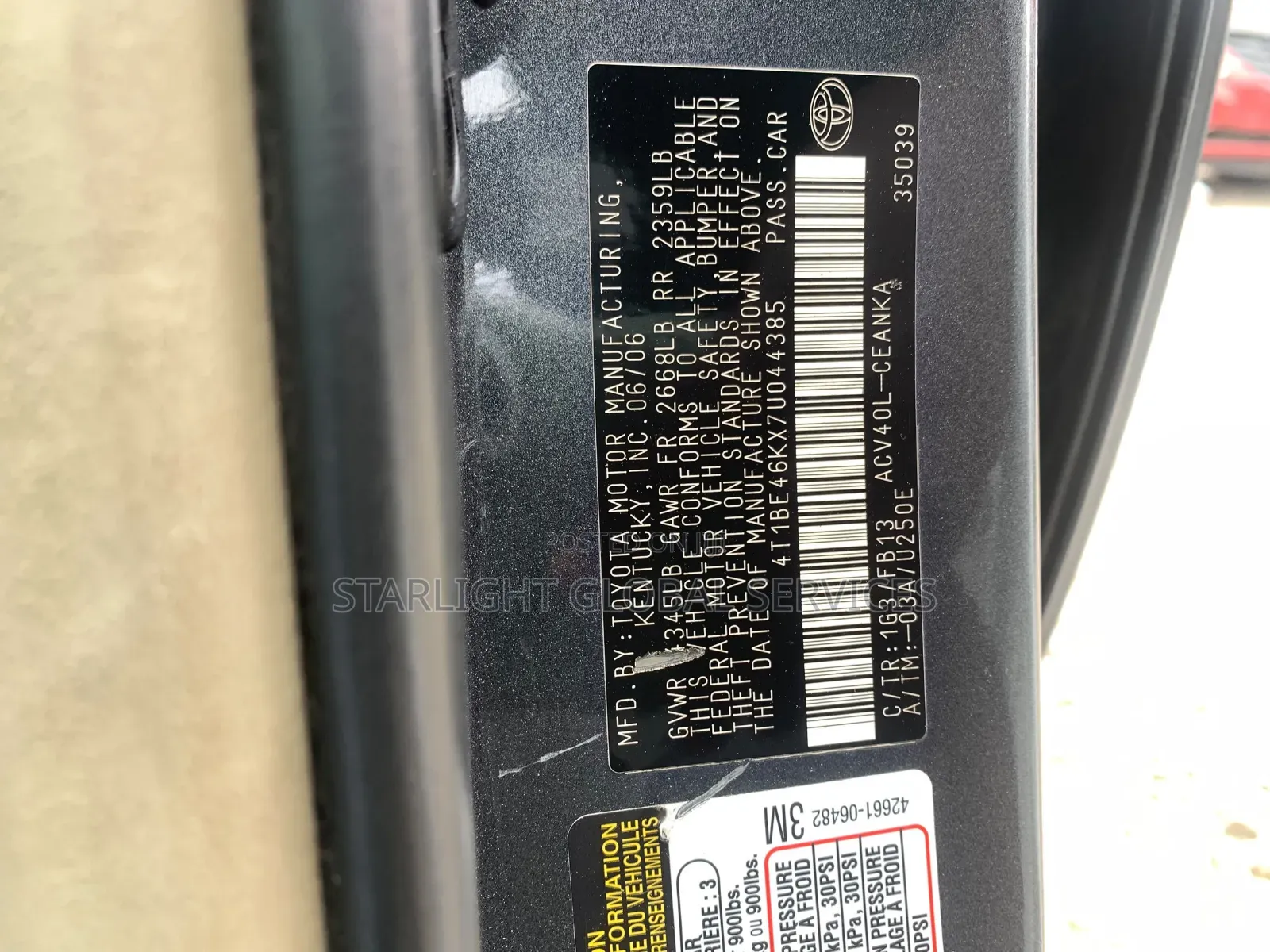 Toyota Camry 2008 Gray