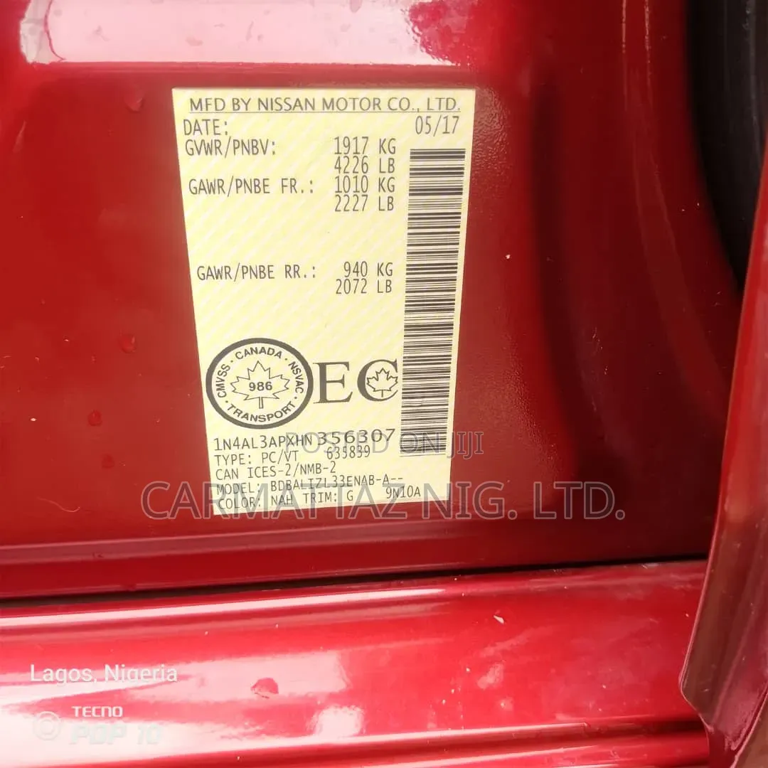 Nissan Altima 2.5 SV 2017.5 2017 Red