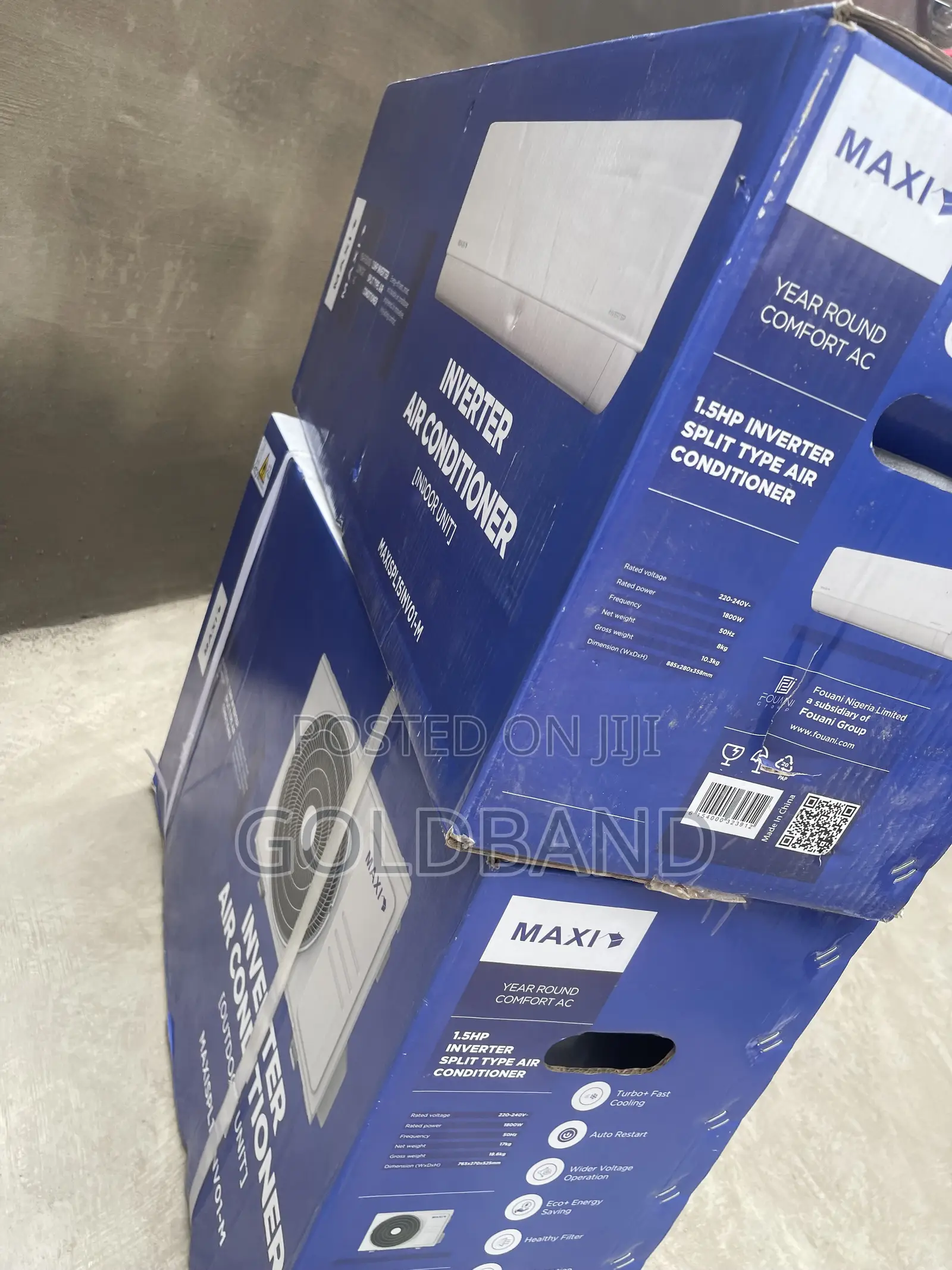 Maxi 1.5HP Split AC With Accessories for Installation