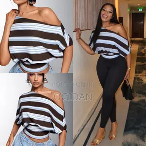Sexy Offshoulder Stripe Top