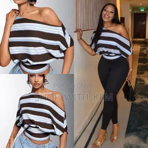Sexy Offshoulder Stripe Top