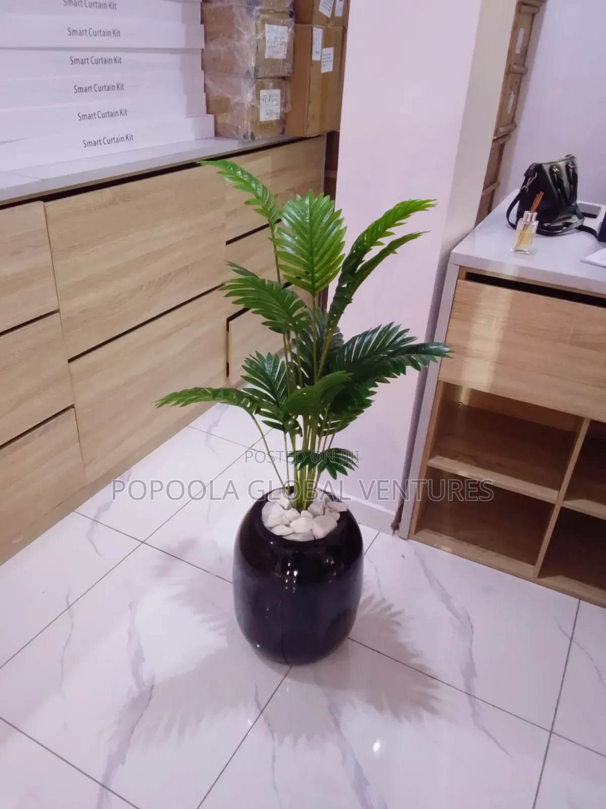 Fiber Pot With Flower