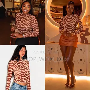 Stunning Animal Print Mesh Top
