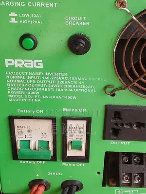 PRAG 2kva/1400w Pure Sine Wave Solar Inverter -24v Fairly Used