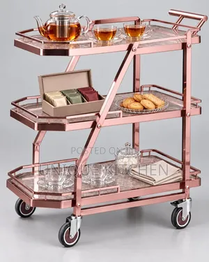 3 Tier Serving Trolley With Wheels