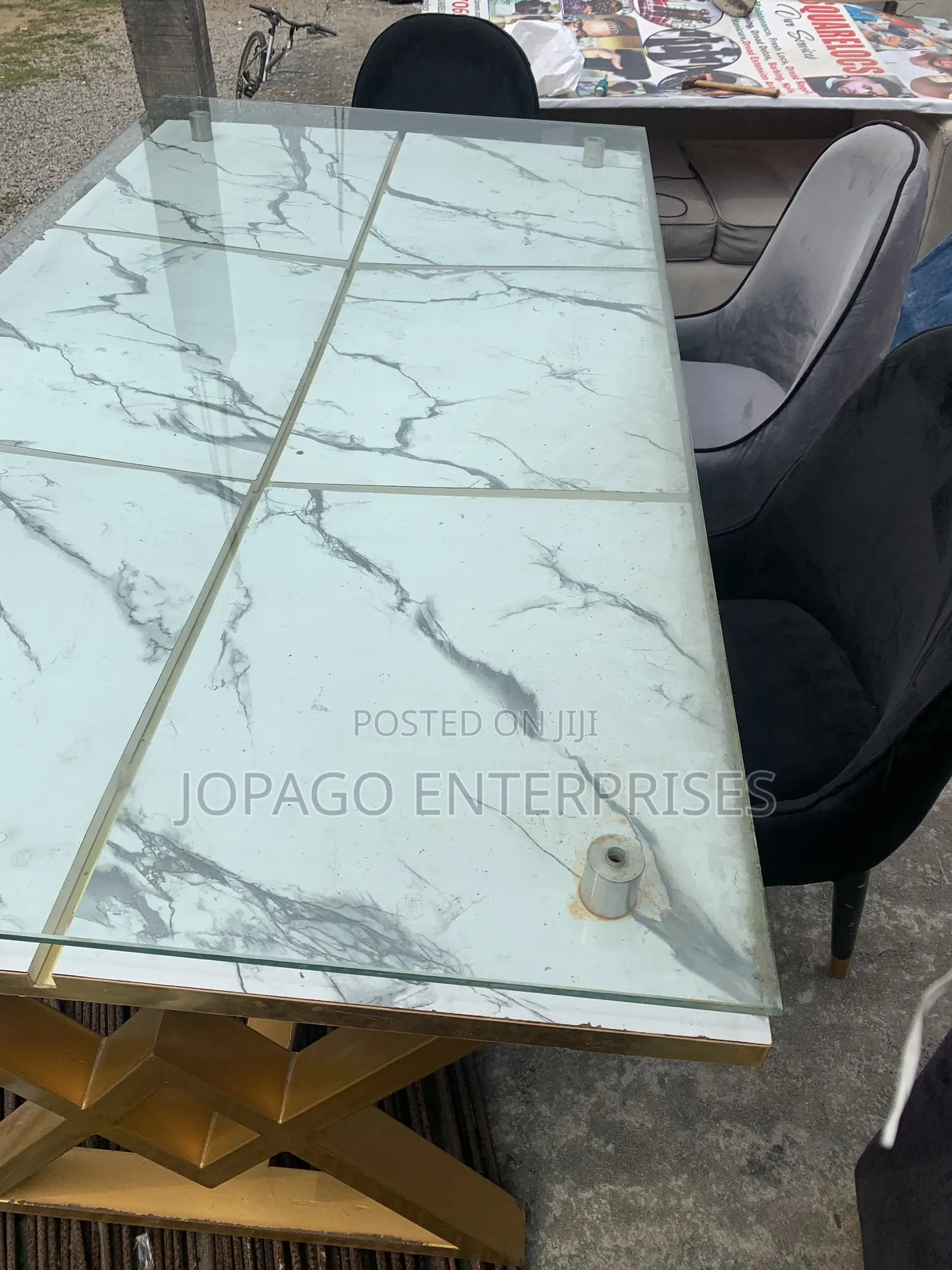 5 Seater Glass Top Dining Set