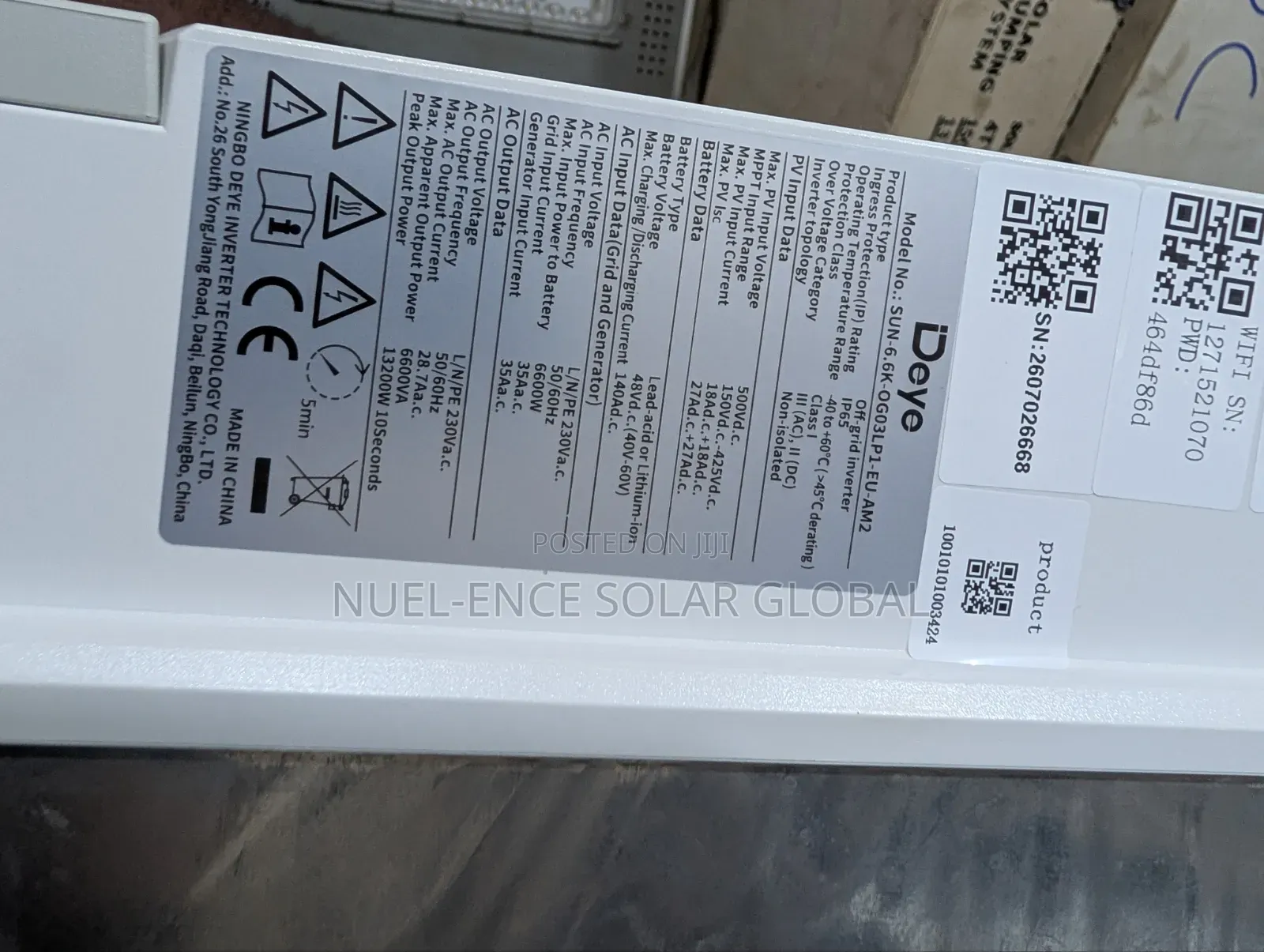 6.6kw Dual MPPT Deye Inverter