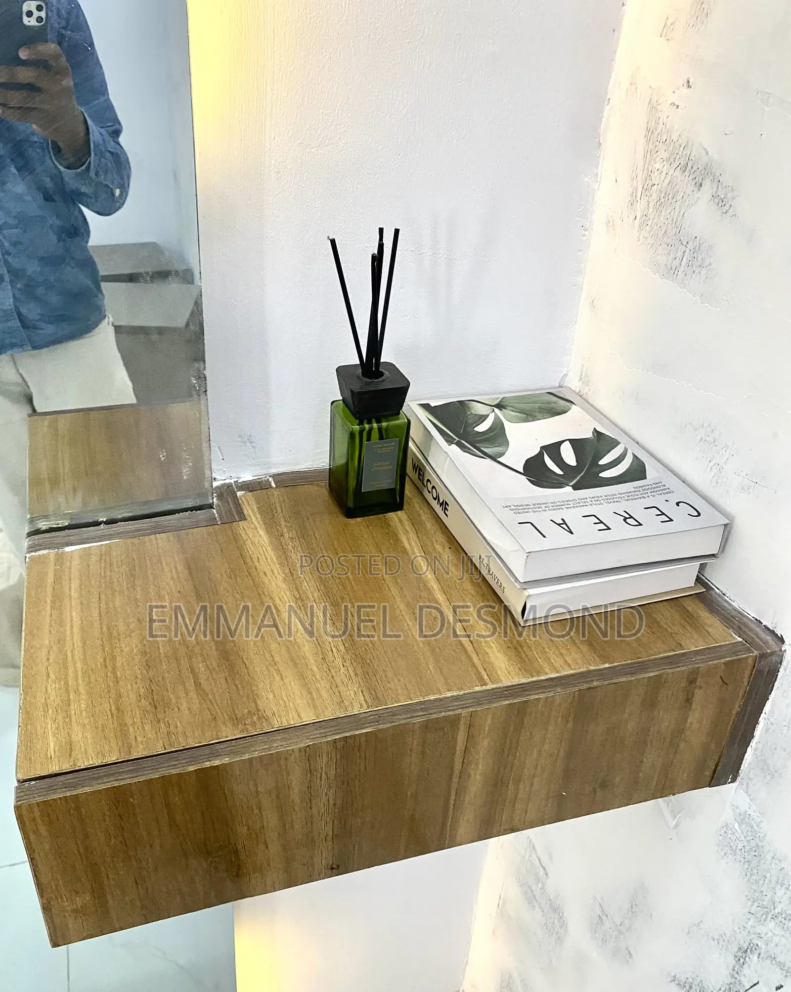 Big Mirror With Side Shelf