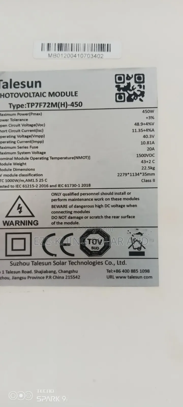 450w Solar Panel