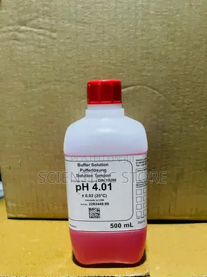 Buffer Solution, pH 10.01, PH 4.01, PH 7.00 Color-Coded Blue, 500 mL