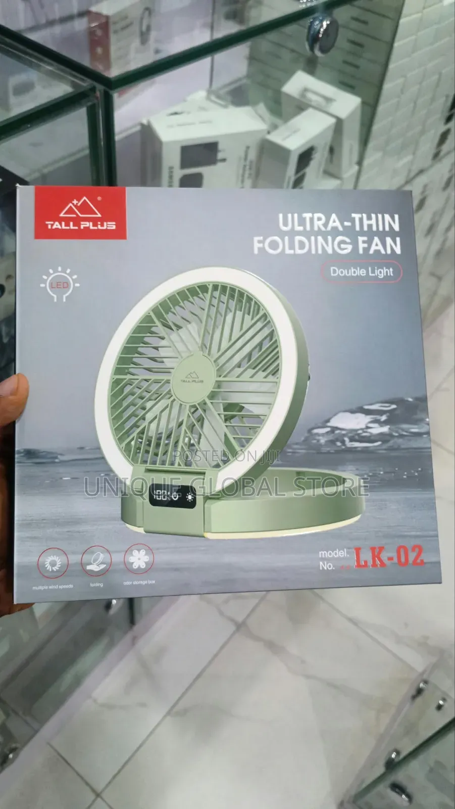 Tall Plus Ultra Thin Folding Fan