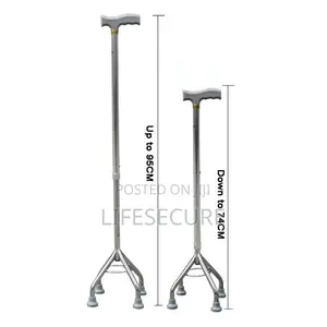 Four Legged Height Adjustable Walking Stick