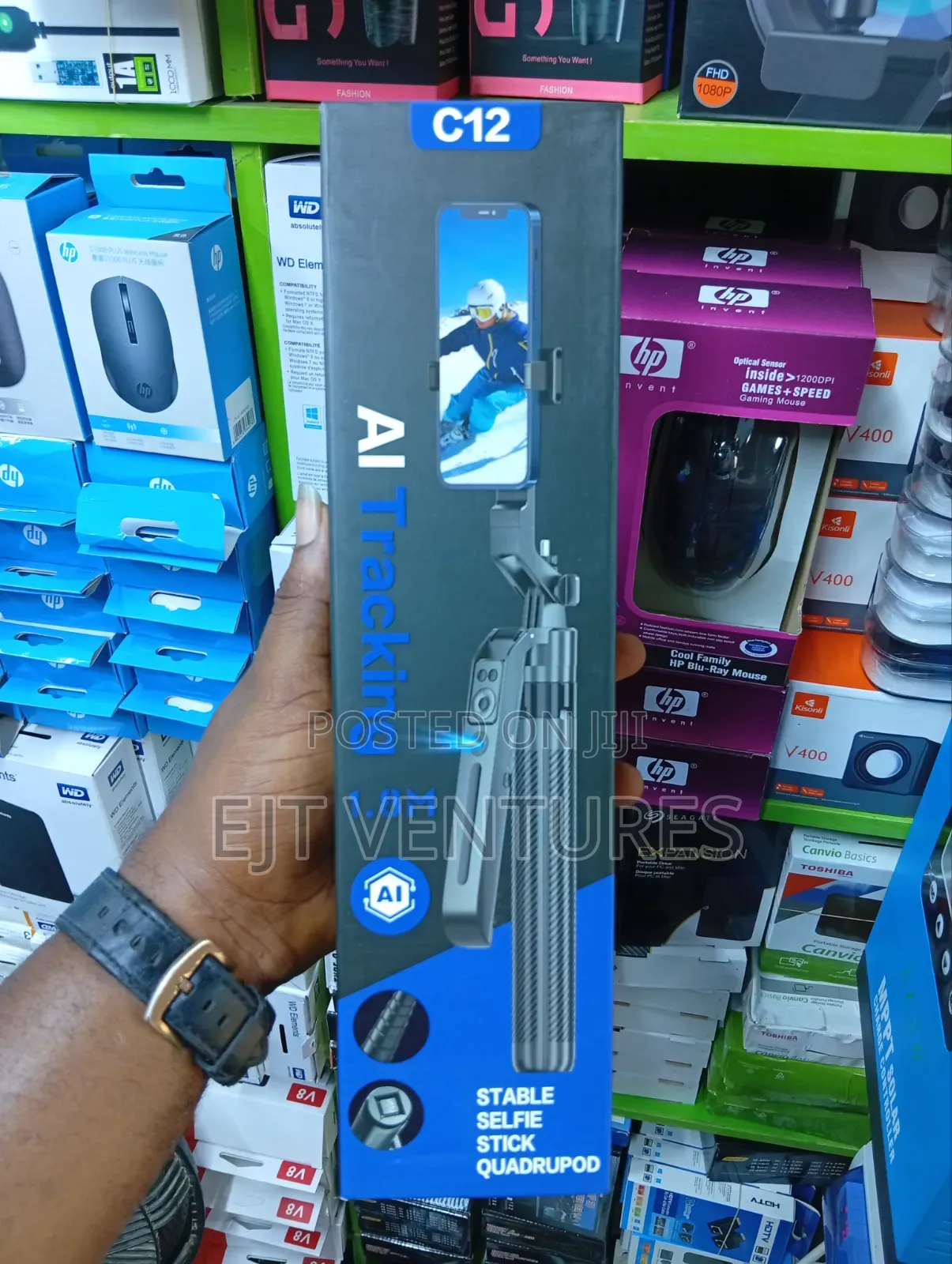 C12 AI Tracking Selfie Stick