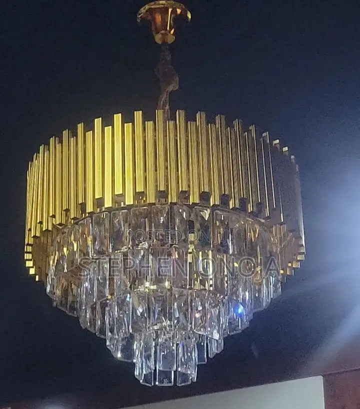 Luxury Gold and Crystal Ceiling Chandelier