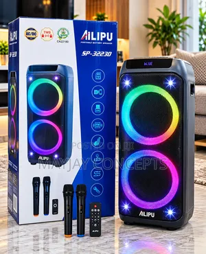 AILIPU SP-3223D Portable Bluetooth Speaker With 2 Mics and LED Lights