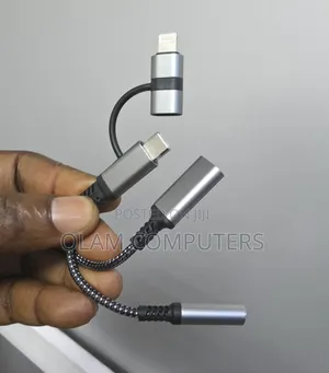 2 in LIGHTNING Type-C to 3.5mm Jack Headphone With Charge Audio