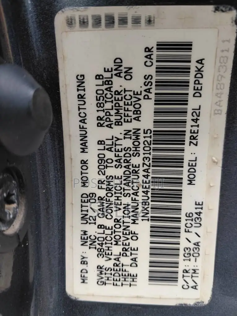 Toyota Corolla 2010 Gray