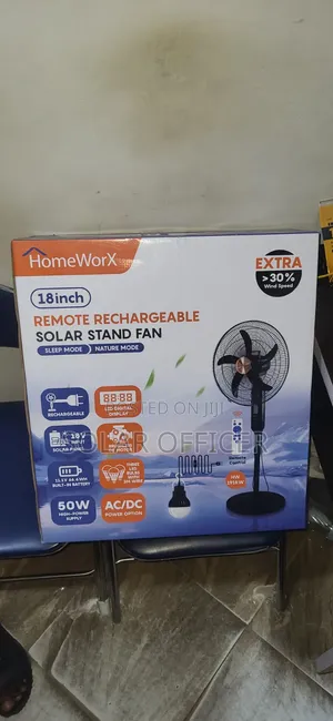 Strong and Reliable Remote Rechargeable Standing Fan