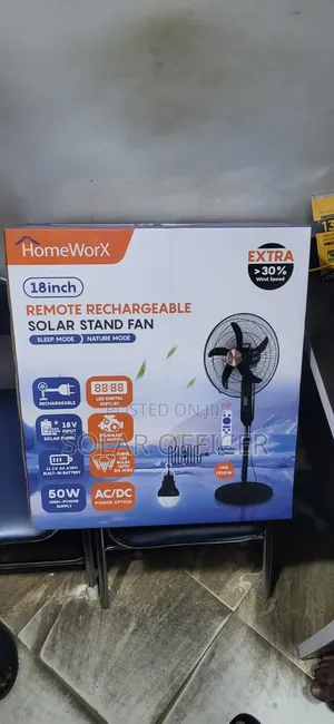 Strong and Reliable Remote Rechargeable Standing Fan