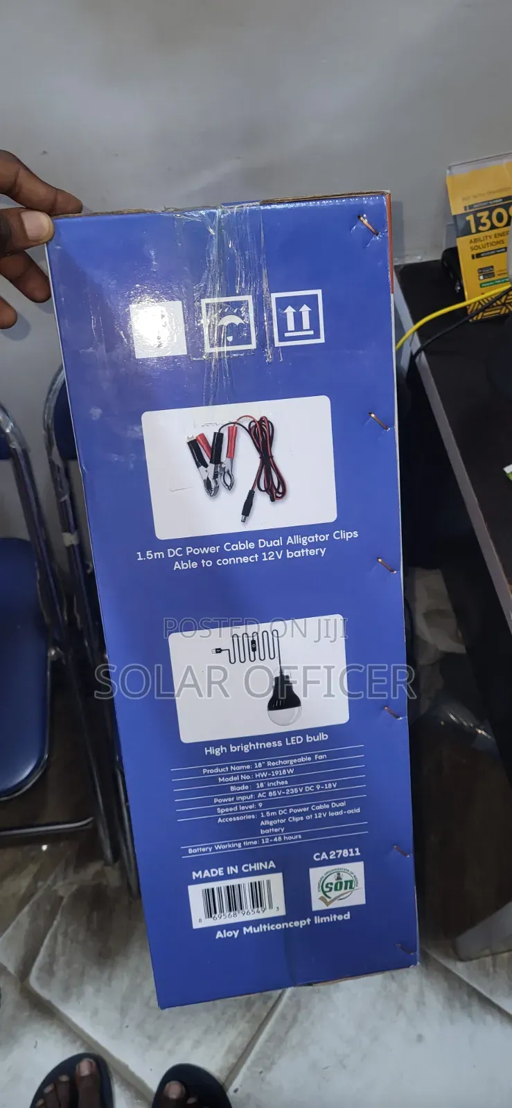 Strong and Reliable Remote Rechargeable Standing Fan