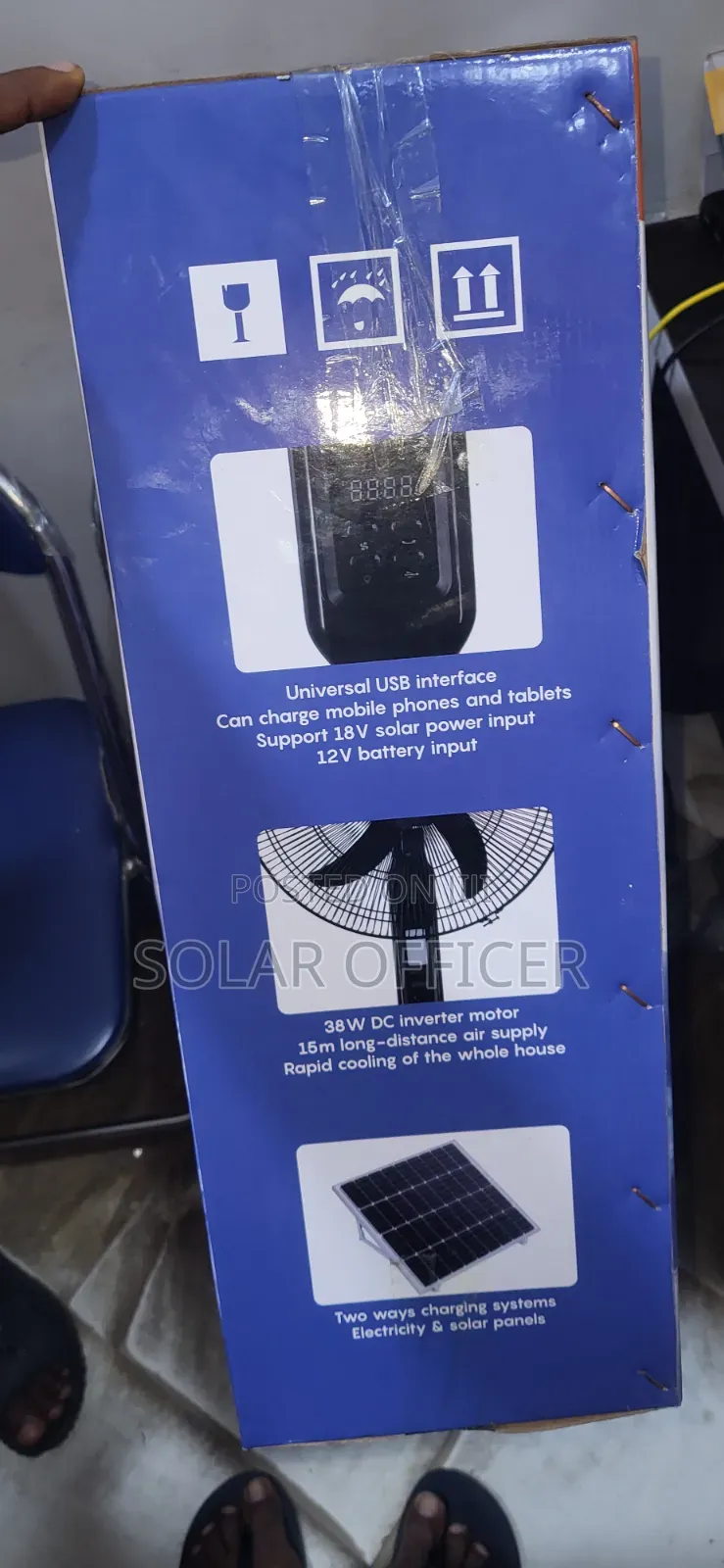 Strong and Reliable Remote Rechargeable Standing Fan