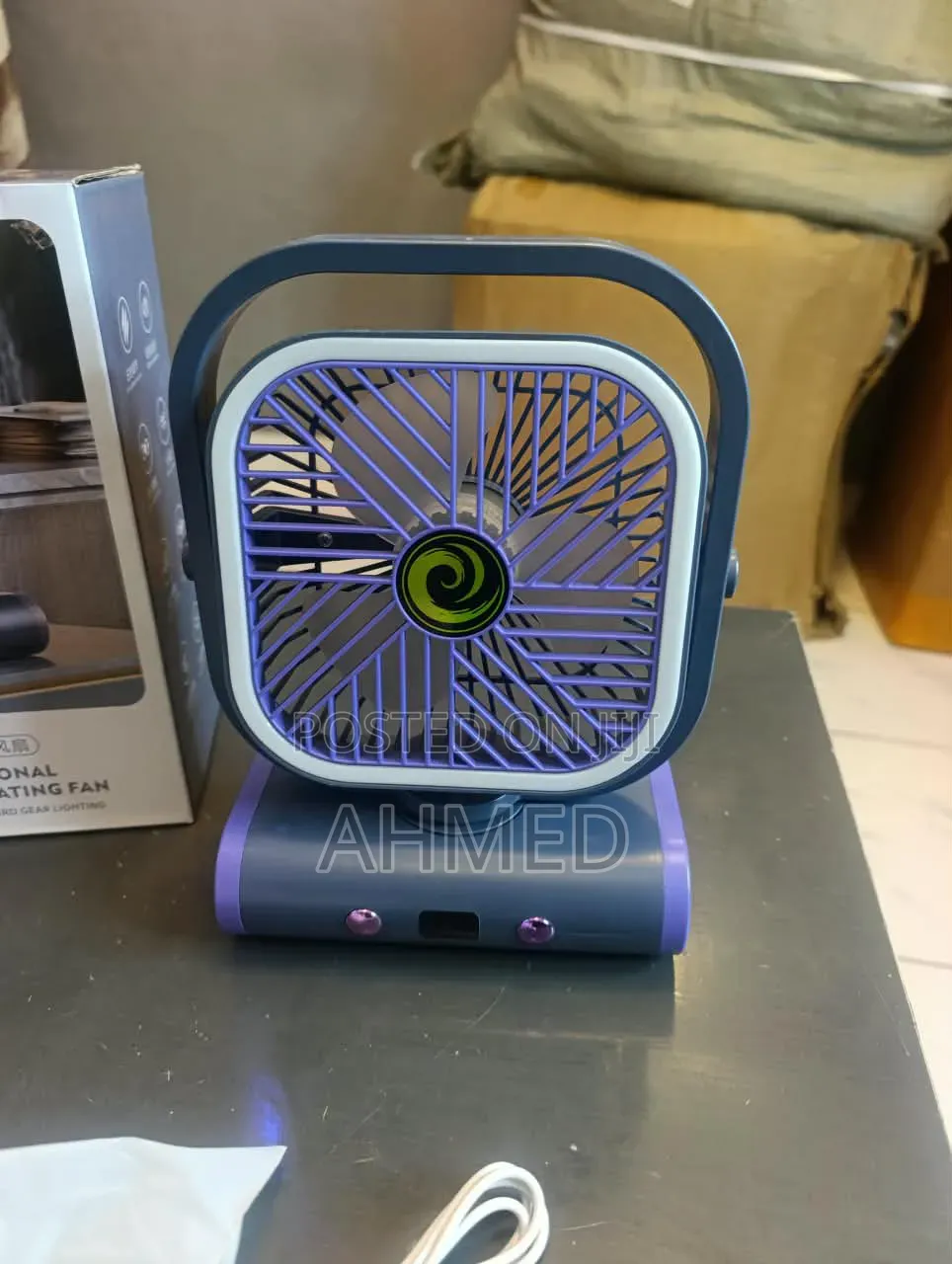 Type C Rechargeable Desktop Mini Office & Wall-Mounted Shaking LR Fan
