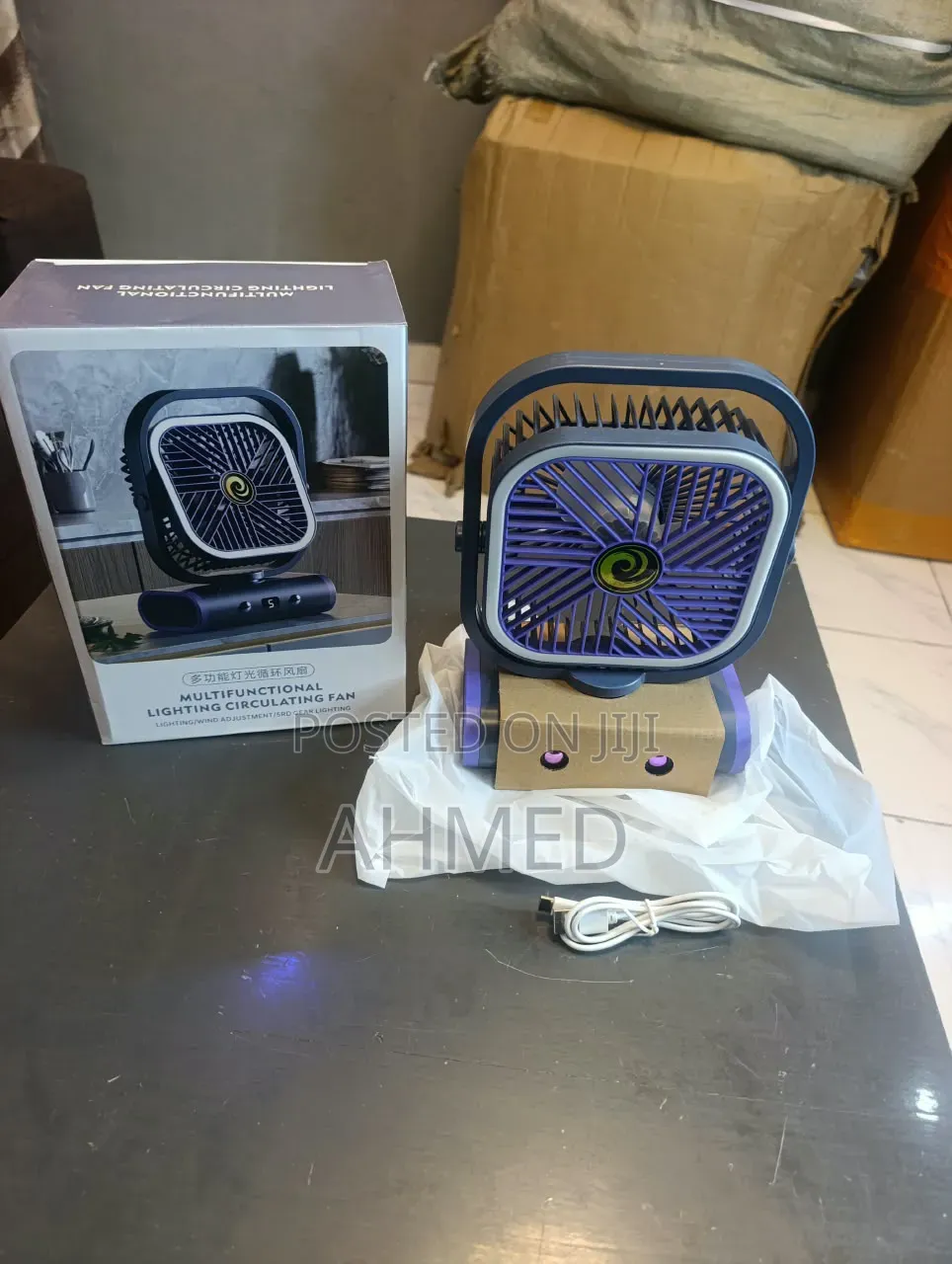 Type C Rechargeable Desktop Mini Office & Wall-Mounted Shaking LR Fan