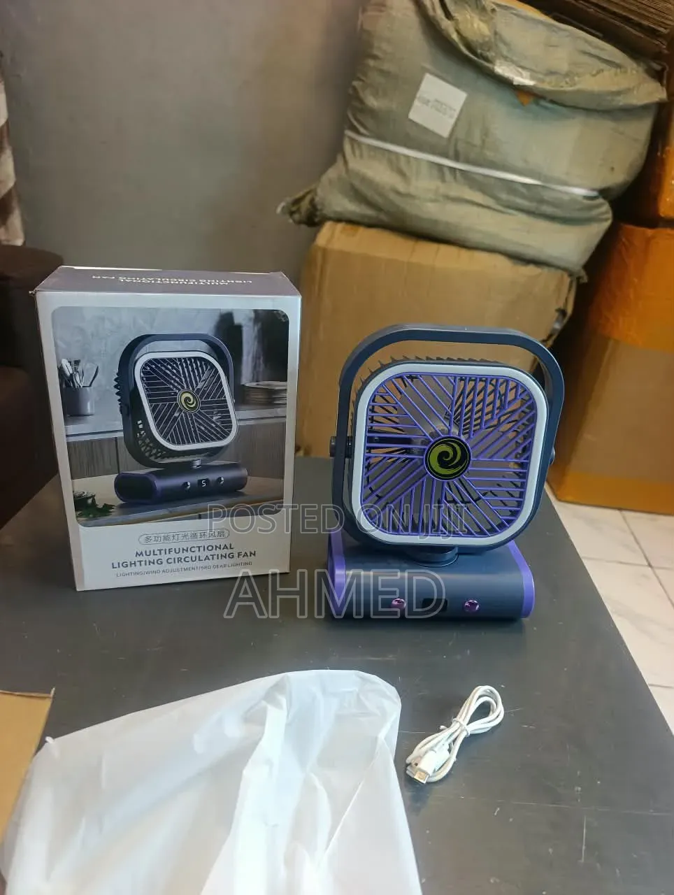 Type C Rechargeable Desktop Mini Office & Wall-Mounted Shaking LR Fan