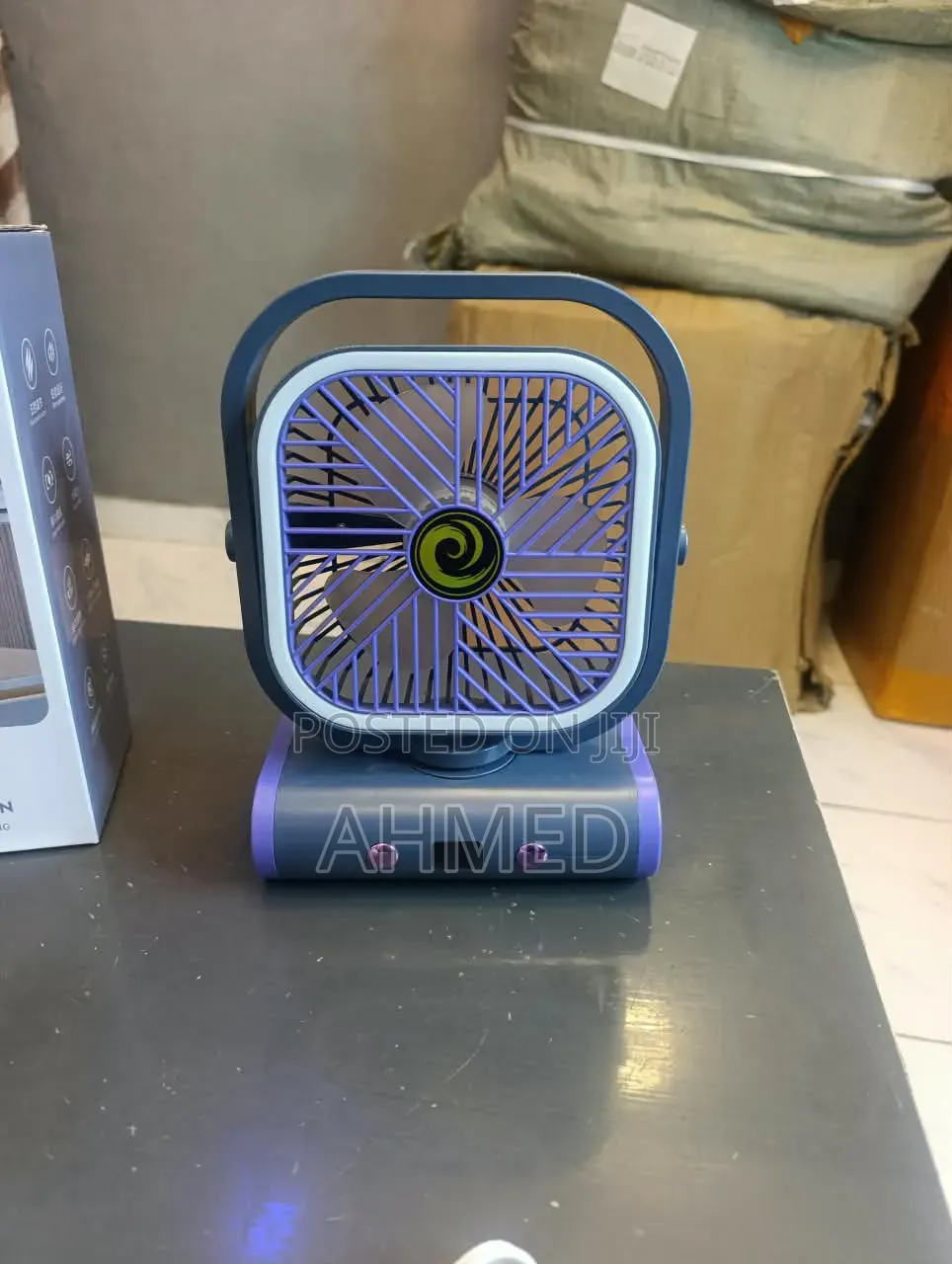 Type C Rechargeable Desktop Mini Office & Wall-Mounted Shaking LR Fan