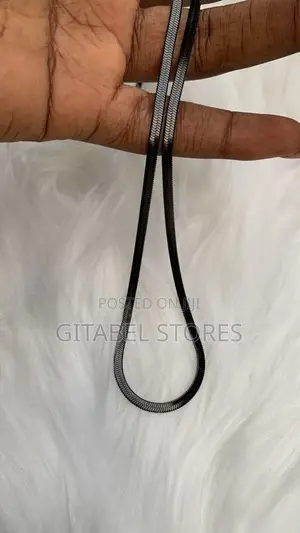 Non Tarnish Titanium Steel Black Necklace