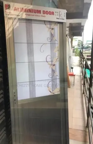 High Gauge Toilet Aluminum Glass Door 7ft by 750