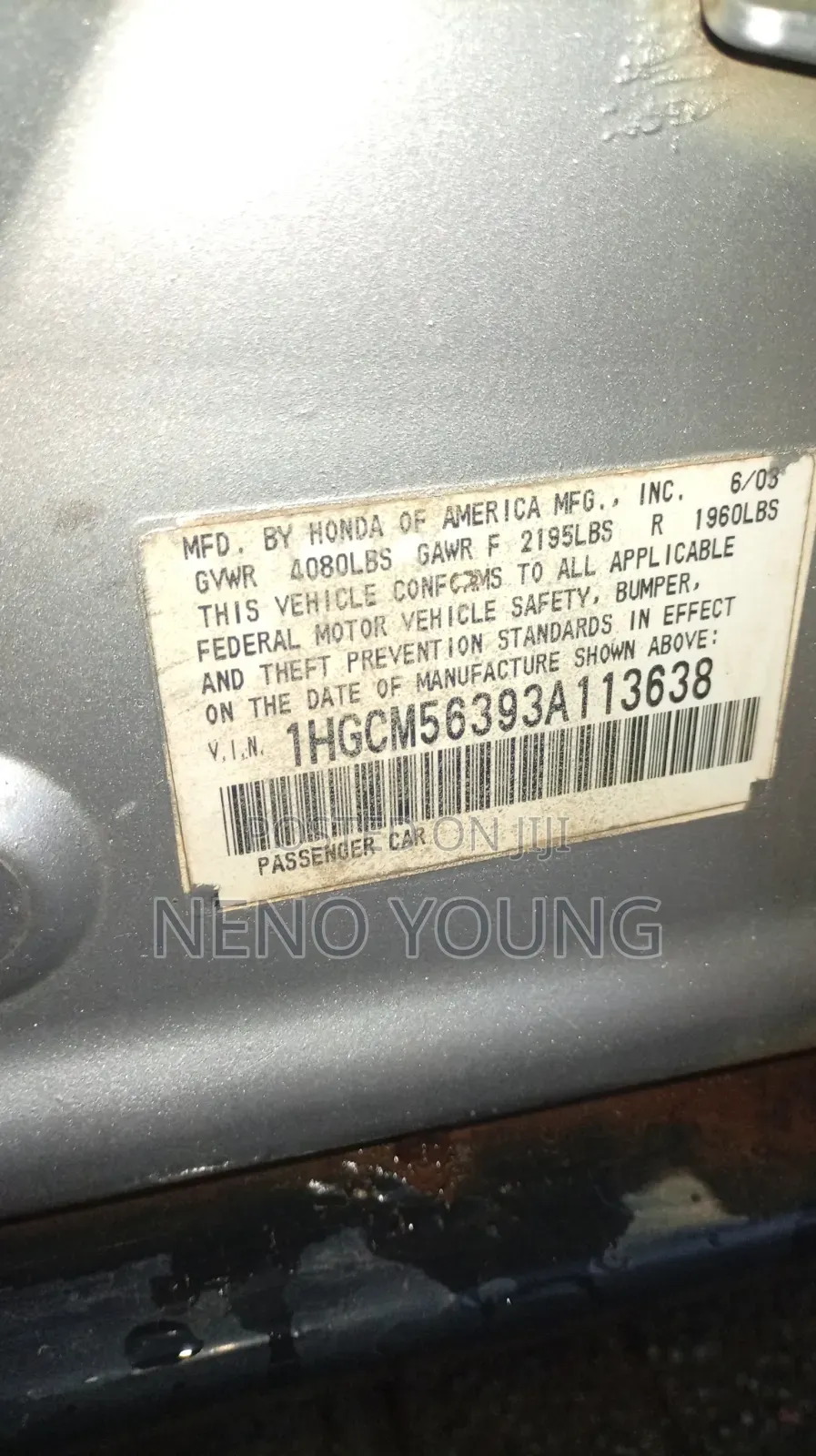 Honda Accord 2004 Silver
