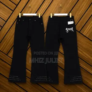 Trendy Black Baggy Jeans – Unisex Streetwear