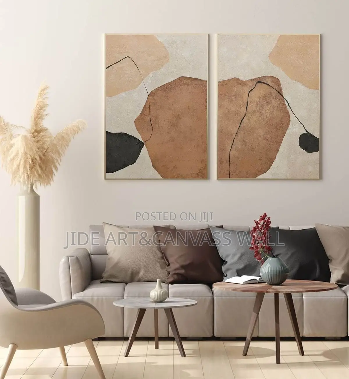 Split Abstract Wall Art Interior Colorful Decors