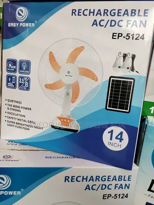 Rechargeable AC/DC Fan With Solar Panel