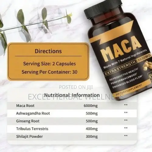 Macca Capsule. Energy and Vitality.