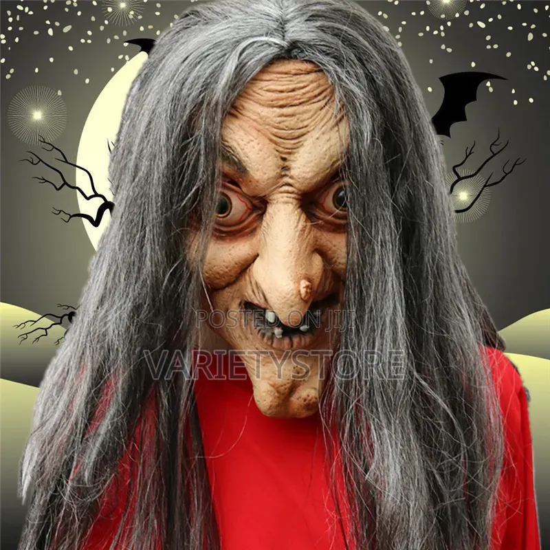 Halloween Scary Old Witch Latex Face Mask