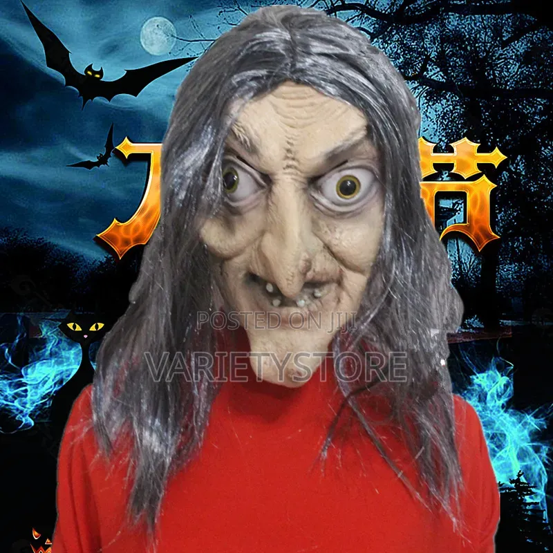 Halloween Scary Old Witch Latex Face Mask
