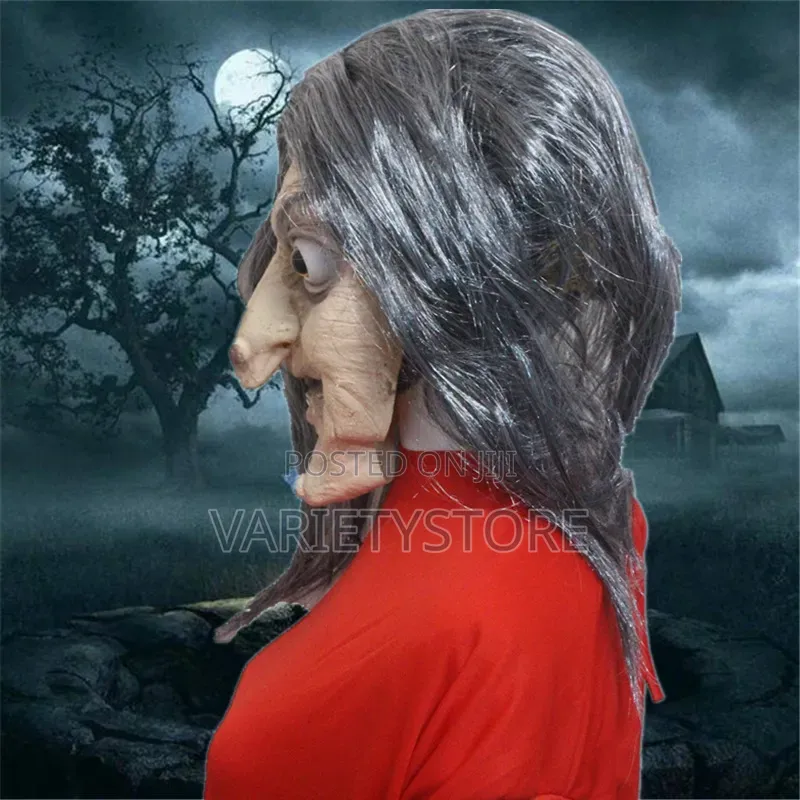 Halloween Scary Old Witch Latex Face Mask